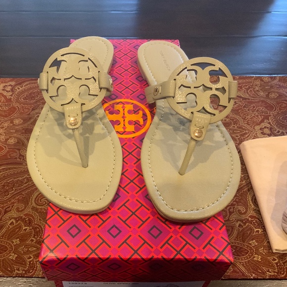 Tory Burch Shoes - Tory Burch Tumbled  Miller  Sandal in olive sprig, BNIB, MSRP$198 A must have